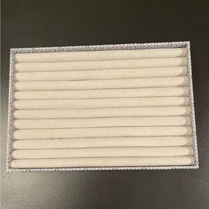 Jewelry Ring Display Tray - Cream Velvet